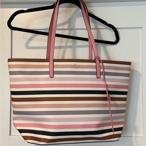 Kate Spade Multicolor Striped Tote
